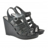Sandalias de mujer 575 negro satinado