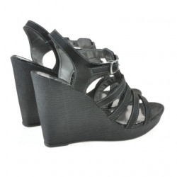 Sandalias de mujer 575 negro satinado