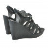 Sandalias de mujer 575 negro satinado