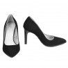 Zapatos elegantes de mujer 1276 negro antilope