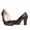 Zapatos elegantes de mujer 1245 café