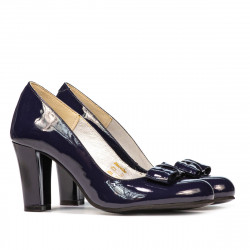 Zapatos elegantes de mujer 1245 charol índigo