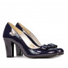 Zapatos elegantes de mujer 1245 charol índigo