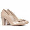 Zapatos elegantes de mujer 1245 charol marfil
