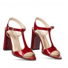 Sandalias de mujer 1258 charol burdeos