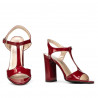 Sandalias de mujer 1258 charol burdeos