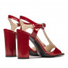 Sandalias de mujer 1258 charol burdeos
