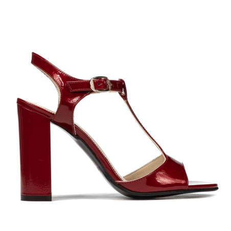 Sandalias de mujer 1258 charol burdeos
