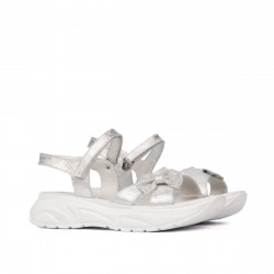 Sandalias para niños 538 blanco nacarado (plateado)