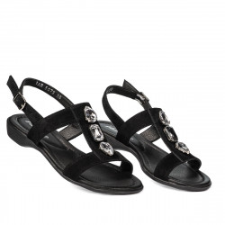 Sandalias de mujer 5073 negro terciopelo