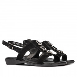Sandalias de mujer 5073 negro terciopelo