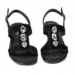 Sandalias de mujer 5073 negro terciopelo