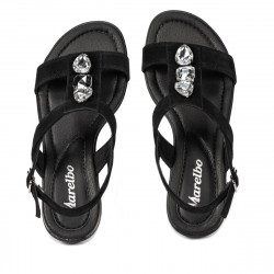 Sandalias de mujer 5073 negro terciopelo