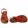 Sandalias de mujer 5076 rojo coral ante