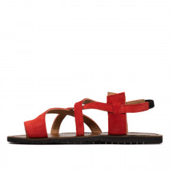 Sandalias de mujer 5076 rojo coral ante