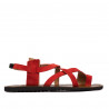 Sandalias de mujer 5076 rojo coral ante