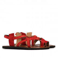 Sandalias de mujer 5076 rojo coral ante