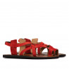 Sandalias de mujer 5076 rojo coral ante