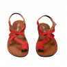 Sandalias de mujer 5076 rojo coral ante