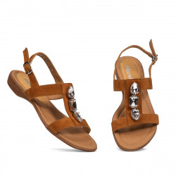 Sandalias de mujer 5073 camel ante