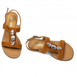 Sandalias de mujer 5073 camel ante
