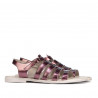 Sandalias de mujer 5077 púrpura nacarada