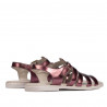 Sandalias de mujer 5077 púrpura nacarada
