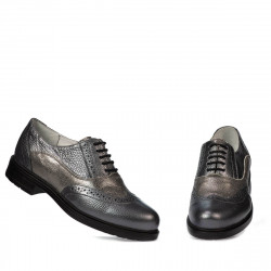 Zapatos casuales de mujer 683 gris nacarado