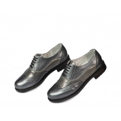 Zapatos casuales de mujer 683 gris nacarado