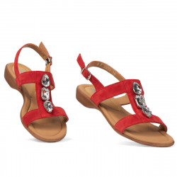 Sandalias mujer 5073 rojo ante