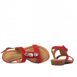 Sandalias mujer 5073 rojo ante