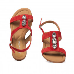 Sandalias mujer 5073 rojo ante