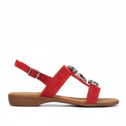 Sandalias mujer 5073 rojo ante