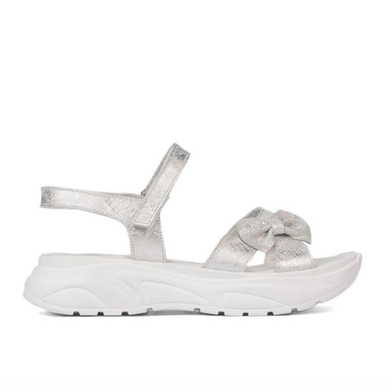 Sandalias para niños 538 blanco nacarado (plateado)