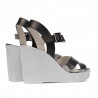Sandalias mujer 5081 plateado combinado