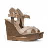 Sandalias de mujer 5078 beige+dorado
