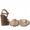 Sandalias de mujer 5078 beige+dorado