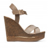 Sandalias de mujer 5078 beige+dorado