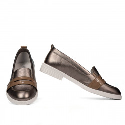 Zapatos casuales/elegantes de mujer 6037 cobre combinado