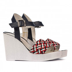 Sandalias de mujer 5080-1 índigo combinado