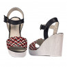Sandalias de mujer 5080-1 índigo combinado
