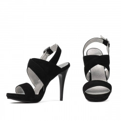 Sandalia mujer 1286 negro antilop