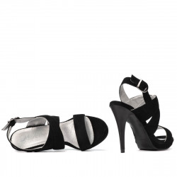 Sandalia mujer 1286 negro antilop