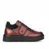 Zapatos para niños 2009 burdeos nácar combinado