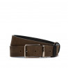 Cinturón hombre 54b bicolor negro+marrón