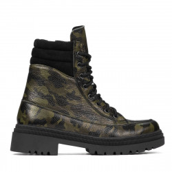 Botines de mujer 3362 caqui camuflaje