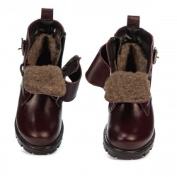 Botas para niños pequeños 106c burdeos