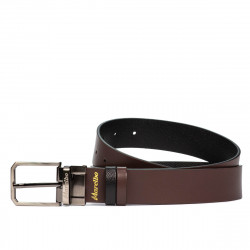 Cinturón hombre 54b bicolor biz negro+marrón
