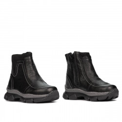 Botines para niños pequeños 108c negro combinado