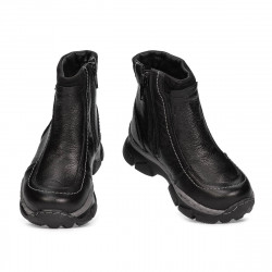 Botines para niños pequeños 108c negro combinado